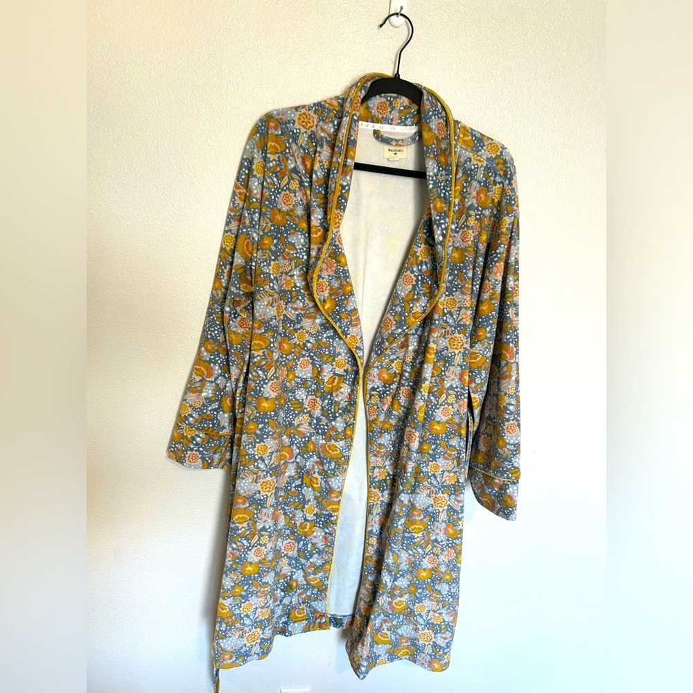 World Market Velvet Floral Robe